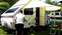 Solo Camping at Lakeport Michigan. A-Frame Camper, pop up camper. Cooking steak on grill.