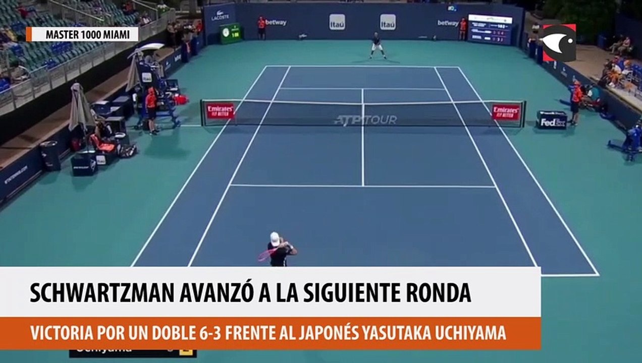 Tenis: Diego Schwartzman avanzó a la siguiente ronda del Masters 1000 de Miami