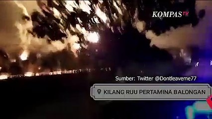 Suasana Detik-detik Ledakan Pertamina Balongan Indramayu Terekam Warganet