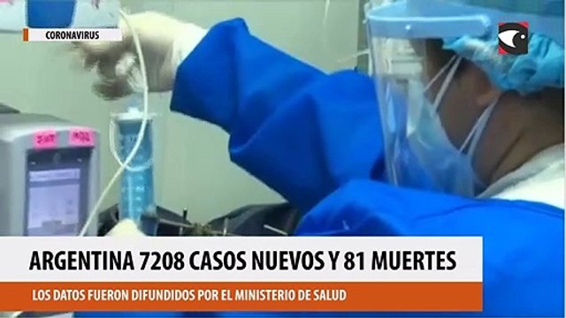 Argentina se confirmaron 7208 casos nuevos y 81 muertes