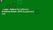 Lesen  Federal & California Evidence Rules: 2018 Supplement Voll