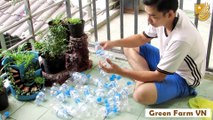 Amazing Flower Tower Pots, DIY recycle plastic bottles for small space - garden ideas
