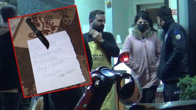 Kızıyla yaşayan kadına bıçaklı ve kanlı çarşafla ölüm tehdidi