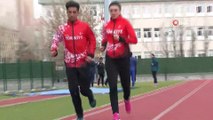 Karslı milli atlet Tuğba Toptaş, Avrupa şampiyonasına hazırlanıyor