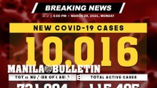 DOH REPORTS 10,016 NEW CASES, – HIGHEST RECORD AS OF MARCH 29, 2021