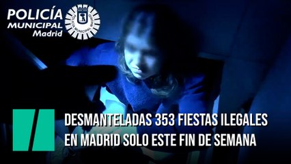 Desmanteladas 353 fiestas ilegales en Madrid solo este fin de semana