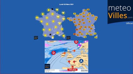 bulletin meteo du lundi 29 mars 2021