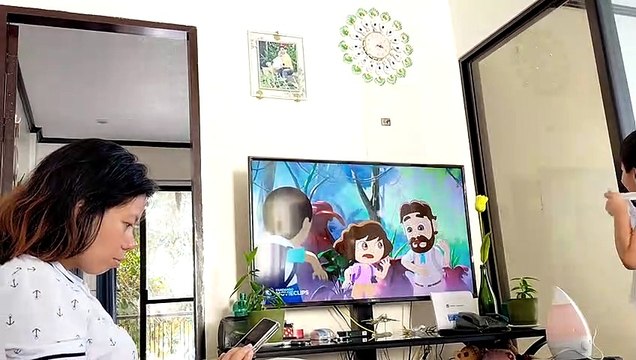 watching tv