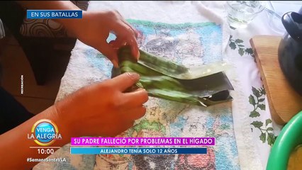 Con 12 años, Alejandro Tomassi vendía tamales para ayudar a su mamá en los gastos.| Venga La Alegría