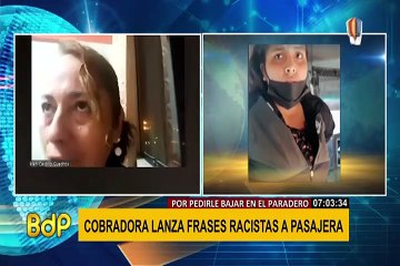 Cobradora lanza insultos racista a pasajera que le reclamó por no dejarla en paradero