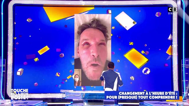 Cyril Hanouna dévoile une photo de Benjamin Castaldi après son opération des paupières, dans Touche pas à mon poste , le 29 mars, sur C8