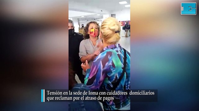 Tensión en la sede de Ioma con cuidadores domiciliarios que reclaman por el atraso de pagos