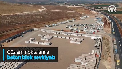 Gözlem noktalarına beton blok sevkiyatı