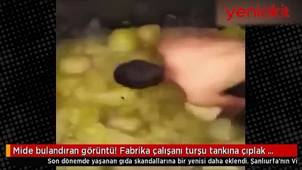 Mide bulandıran görüntü! Turşu fabrikasında skandal