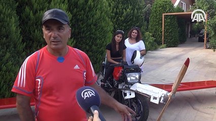 'Uçan motosiklet' hayaliyle motoruna kanat ve pervane taktı