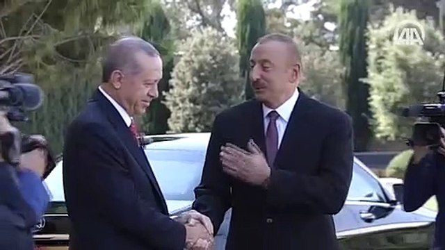 Türkiye Cumhurbaşkanı Erdoğan Azerbaycan’da resmi törenle karşılandı