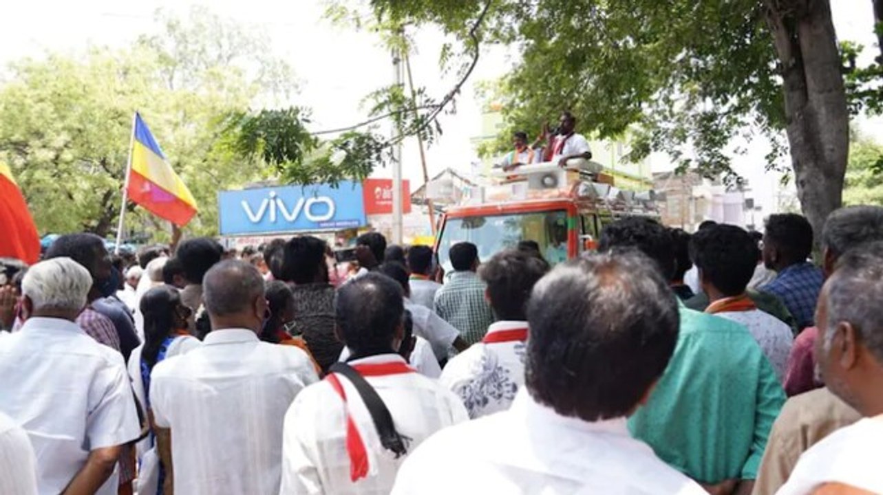 BJP TN chief Murugan campaigns in Dharapuram as...
