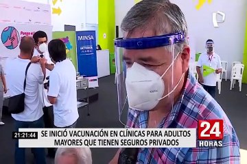 Inició vacunación de adultos mayores pertenecientes a seguros privados