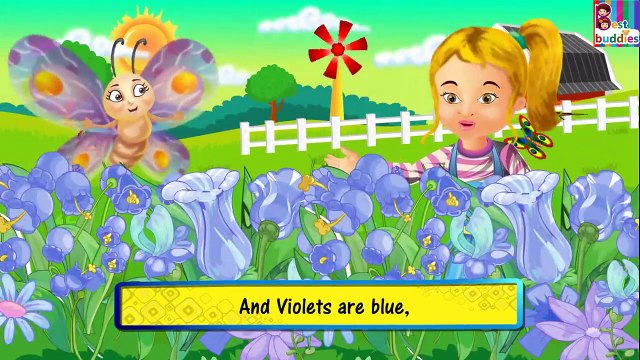 Roses Are Red Violets Are Blue _ Nursery Rhymes & Baby Songs _ Best Buddies Rhymes