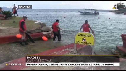 Tour de Tahaa à la nage : Ismaël Huukena s'est jeté à l'eau
