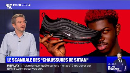 Le rappeur Lil Nas X fait polémique avec ses baskets "sataniques", contenant une goutte de sang