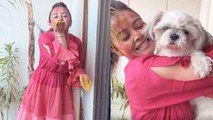 Devoleena Bhattacharjee ने अपने Doggy संग बनाई Holi, Video हुई Viral ! | FilmiBeat