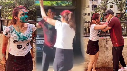 Prince Narula Yuvika Chaudhary Holi Celebration | युविका ने धोखे से प्रिंस के साथ किया ये काम