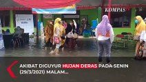 Hujan Deras! Dapur Umum Pengungsi Kebakaran Kilang Balongan Banjir