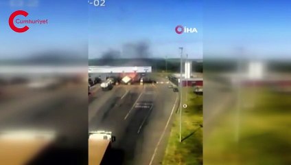 Deodorant yüklü kamyon patladı: 4 ölü, 8 yaralı