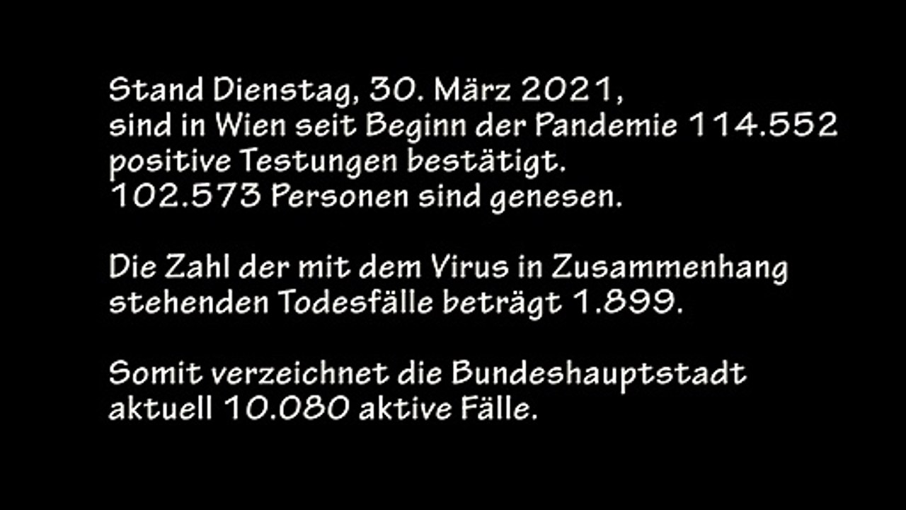 Wien Corona Kennzahlen 30. März 2021