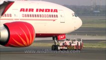 Air India, Indigo and Jet Boeing planes take off from New Delhi airport