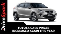 Toyota Cars Prices Increased Again This Year | Here Are The Details