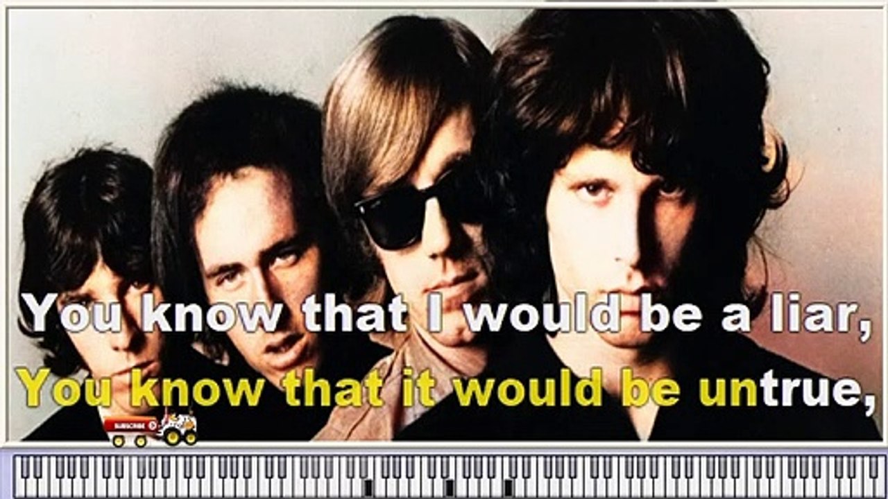 Jim Morrison & The Doors - Light my fire -  with Lyrics and chords (Karaoke Version)