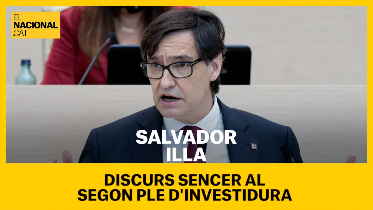 Discurs sencer de Salvador Illa al segon ple d'investidura
