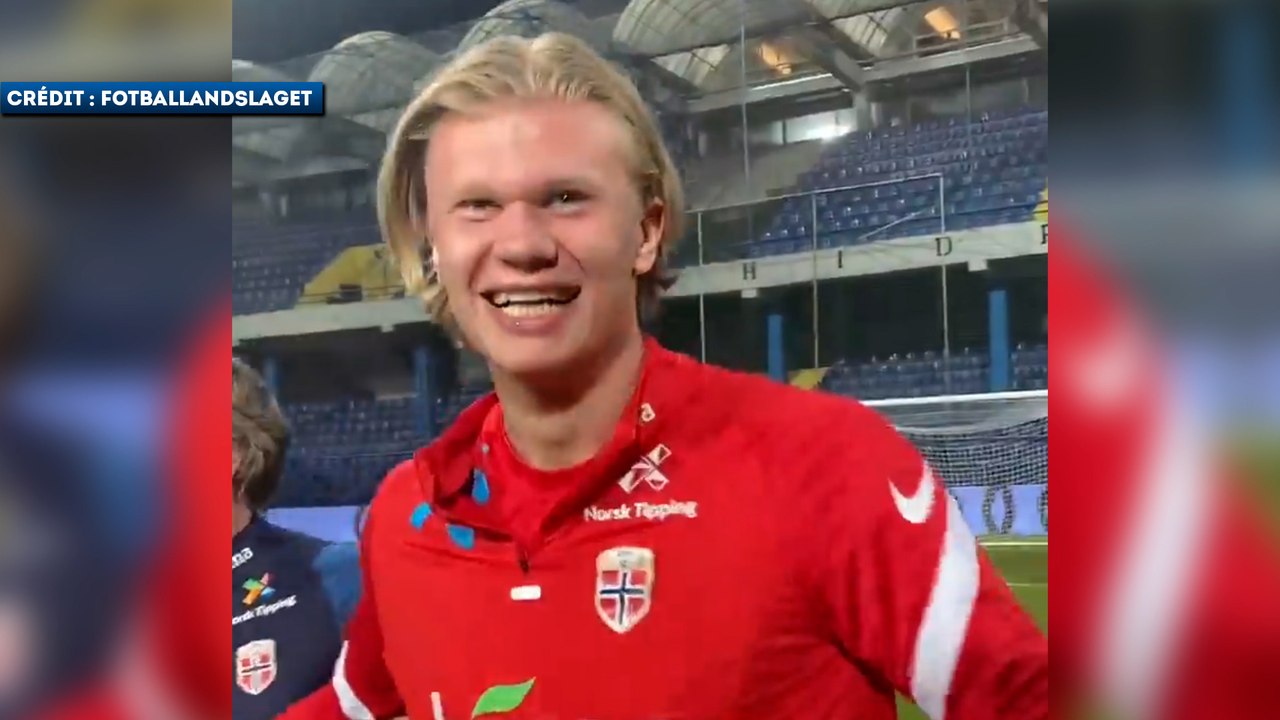 L'énorme coup de canon d'Erling Haaland à l'entraînement avec la Norvège