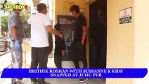 Hrithik Roshan with Sussanne Khan & Kids Spotted at Juhu PVR | SpotboyE