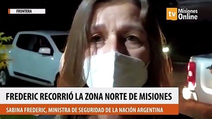 Sabina Frederic recorrió la zona Norte de Misiones