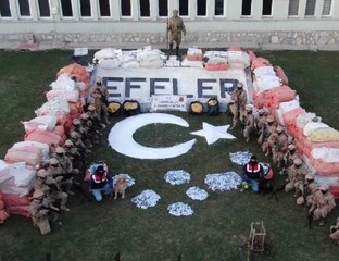 Hakkari'de 200 çuval kaçak sigara, yüz binlerce hap ele geçirildi