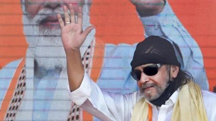 Mithun Chakraborty holds roadshow for Suvendu Adhikari in Nandigram | Bengal polls