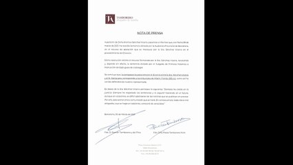 Comunicado de los abogados de Arantxa Sánchez Vicario