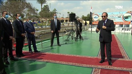 شاهد تعليق الرئيس السيسي على أصوات السفن بقناة السويس