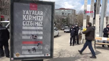 EDİRNE Keşan'da, 'Yayalar kırmızı çizgimiz' uygulaması hayata geçti