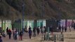 People enjoy the warm weather on Bournemouth beach