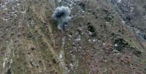 Bitlis'te ele geçirilen havan mühimmatı imha edildi
