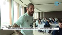 Sergio Ramos celebra su cumpleaños con la Selección Española
