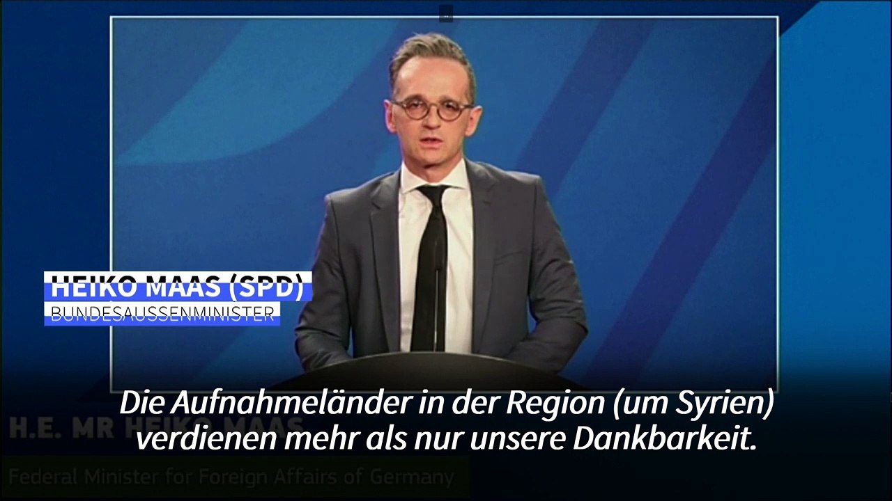 Geber-Konferenz für Syrien: Deutschland sagt mehr als 1,7 Milliarden Euro zu