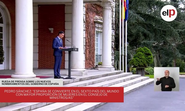 Sánchez presume de feminismo en la remodelación del Gobierno tras la marcha de Iglesias