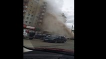 Hot Water Pipe Bursts in Russia