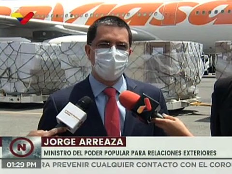 Arriban a Venezuela 32 toneladas de equipos médicos provenientes de la República Popular China