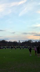 Police move on crowds at The Meadows